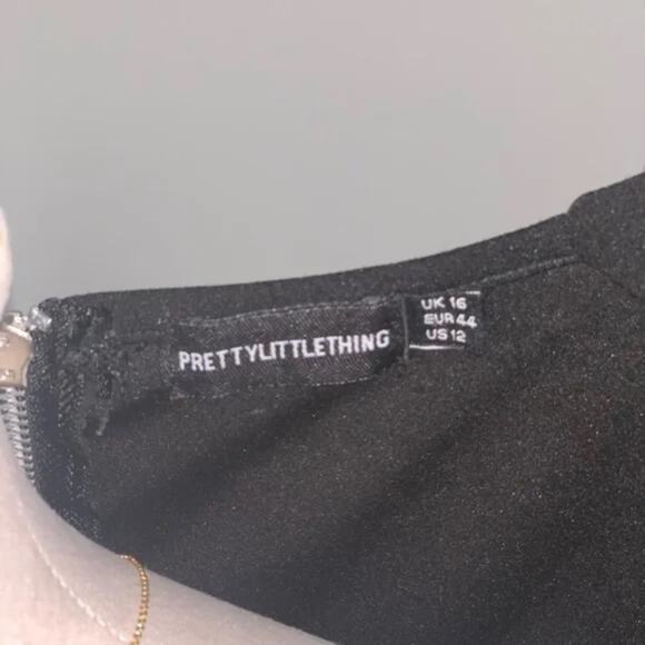 PRETTYLITTLETHING Curved Hem Corset Bustier Crop Top Night Out Sexy Black 12 - Picture 5 of 6